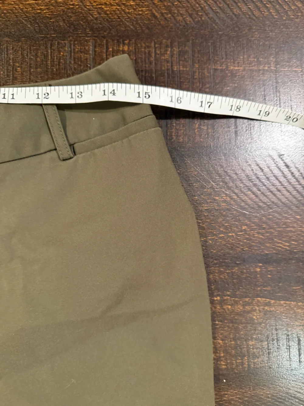 Ellen Tracy Olive Slim Ankle Pants Size 4 Tailored Career Stretch - Picture 8 of 9